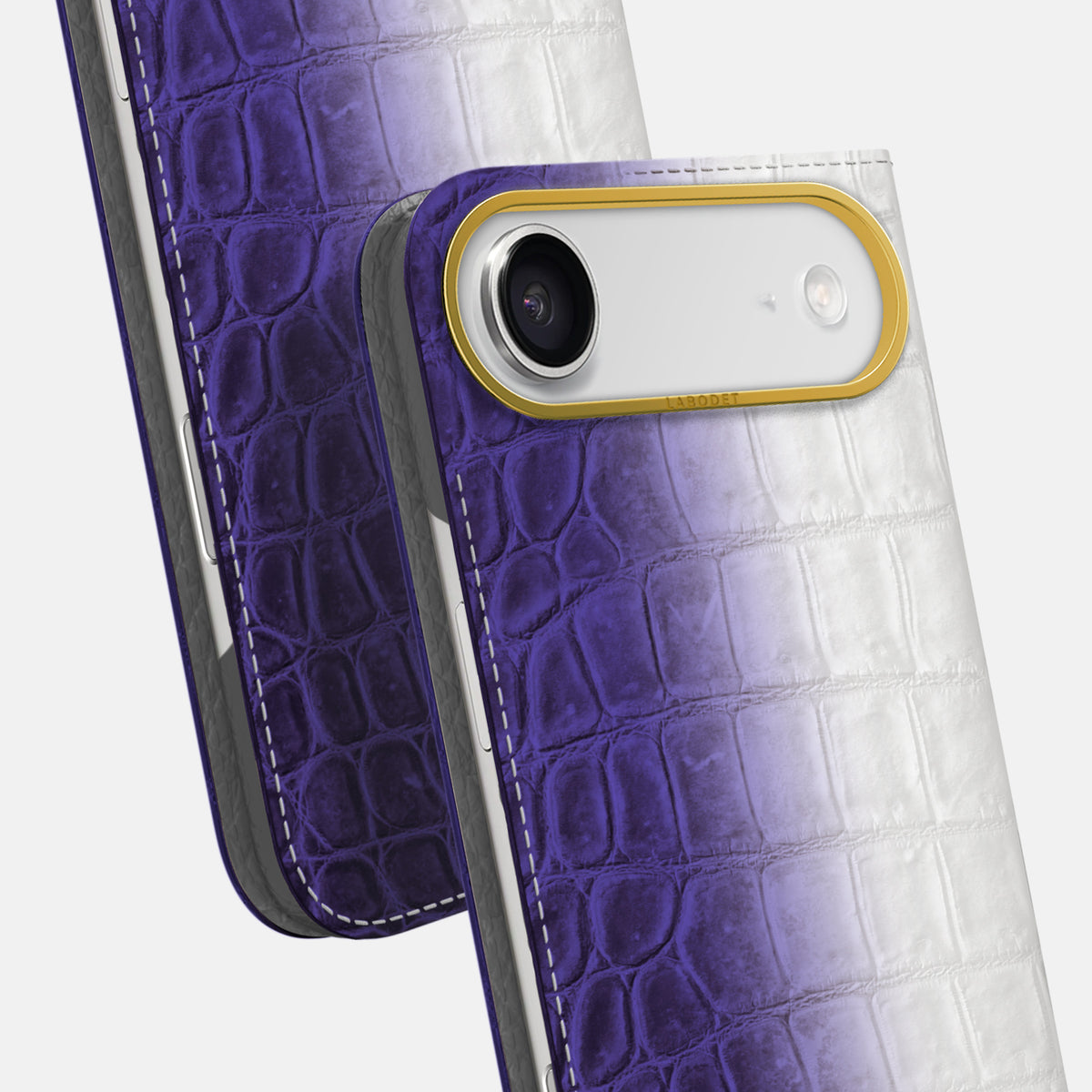 Folio Case For iPhone 17 Air In Himalayan Crocodile -5 | Purple-Gold