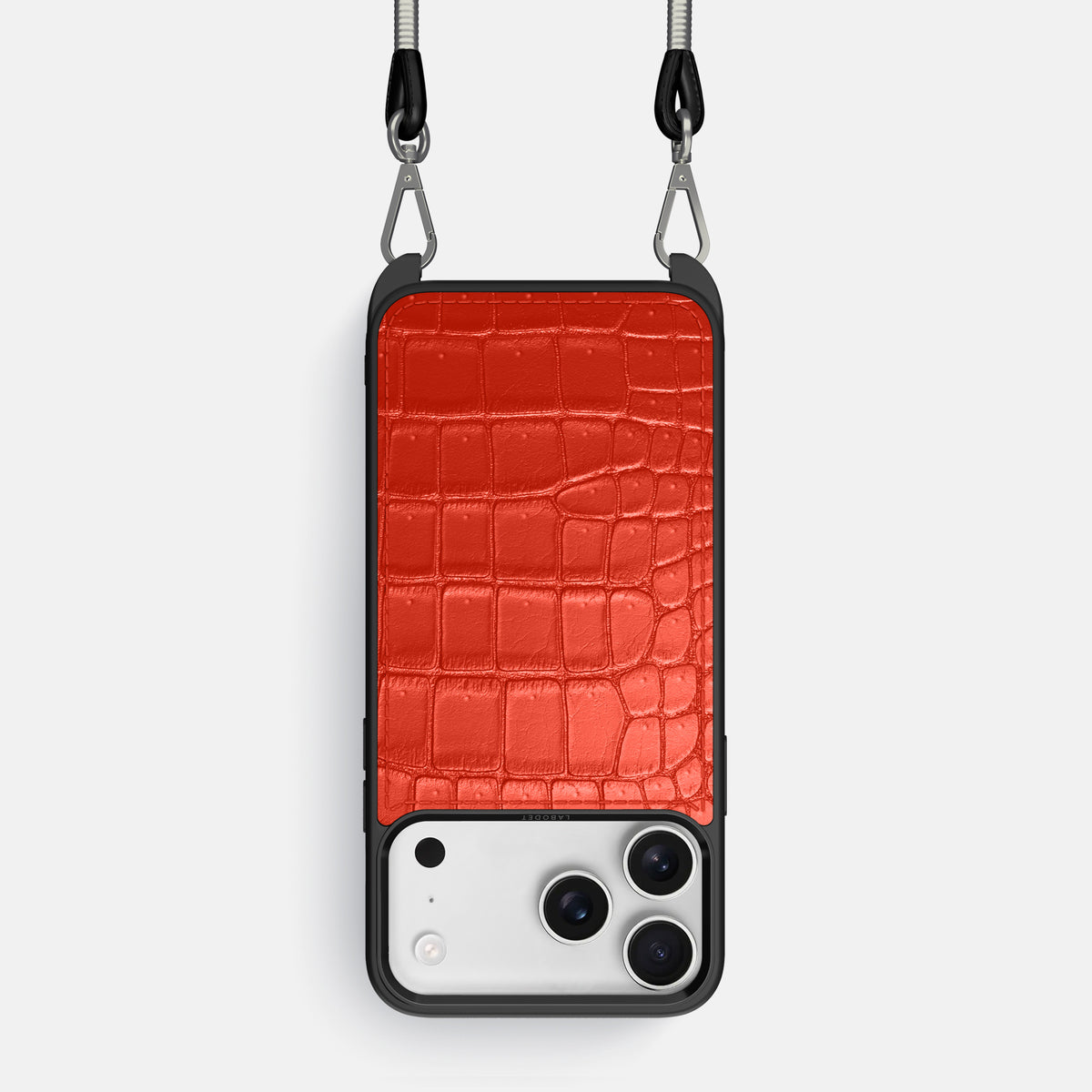 Crossbody Sport Case For iPhone 17 Pro In Porosus Crocodile -1 | Rust