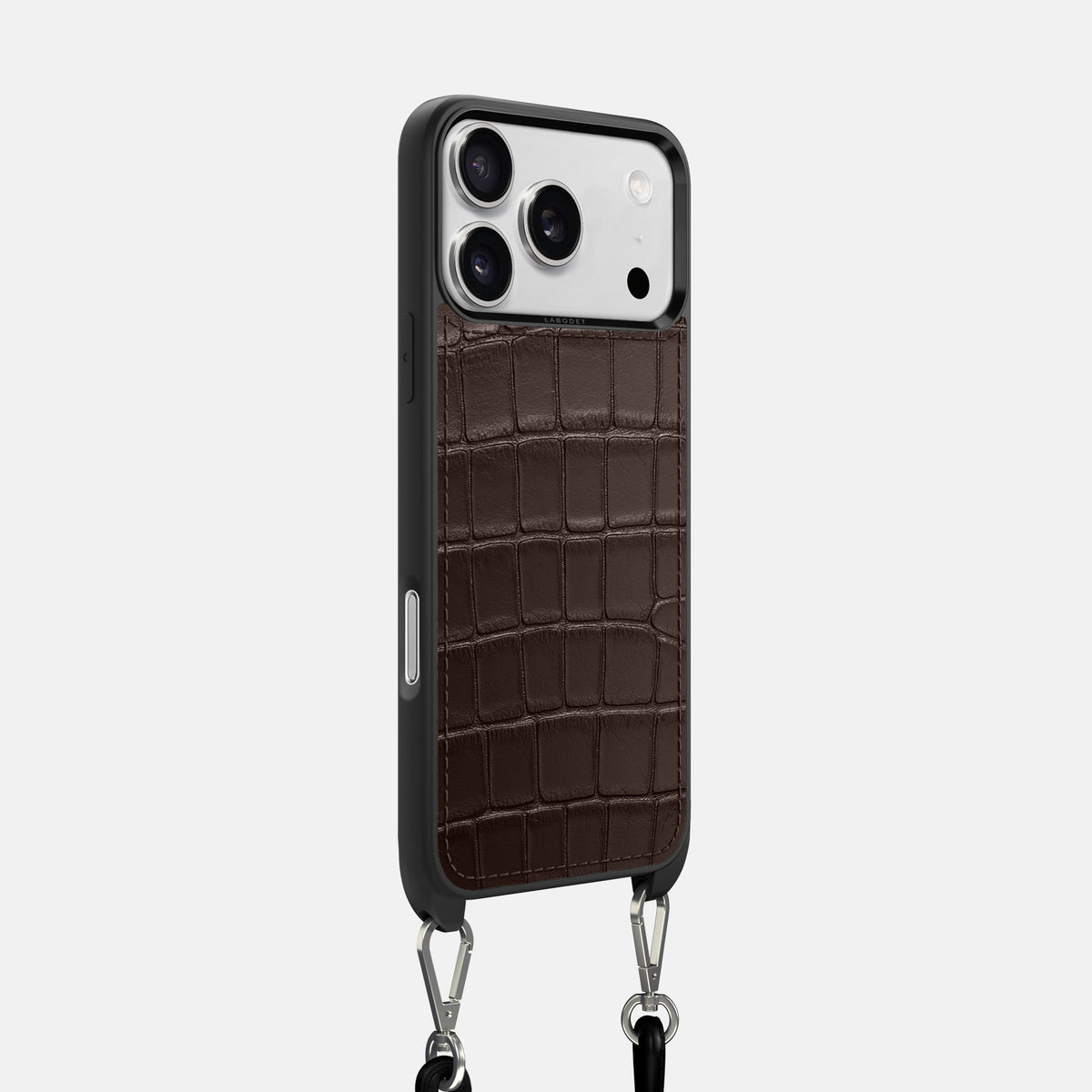Crossbody Sport Case For iPhone 18 Pro In Alligator -2 | Dark-Brown