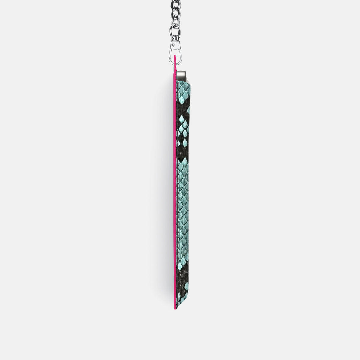 Crossbody Bag For iPhone 17 Pro In Deluxe Python -4 | Blue-Lagoon-Steel