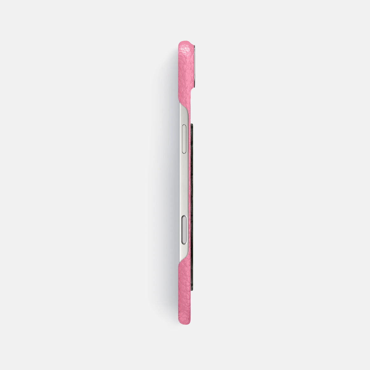 Classic Case With Carbon Dragon For iPhone 17 Air In Calf -3 | Pink-Steel