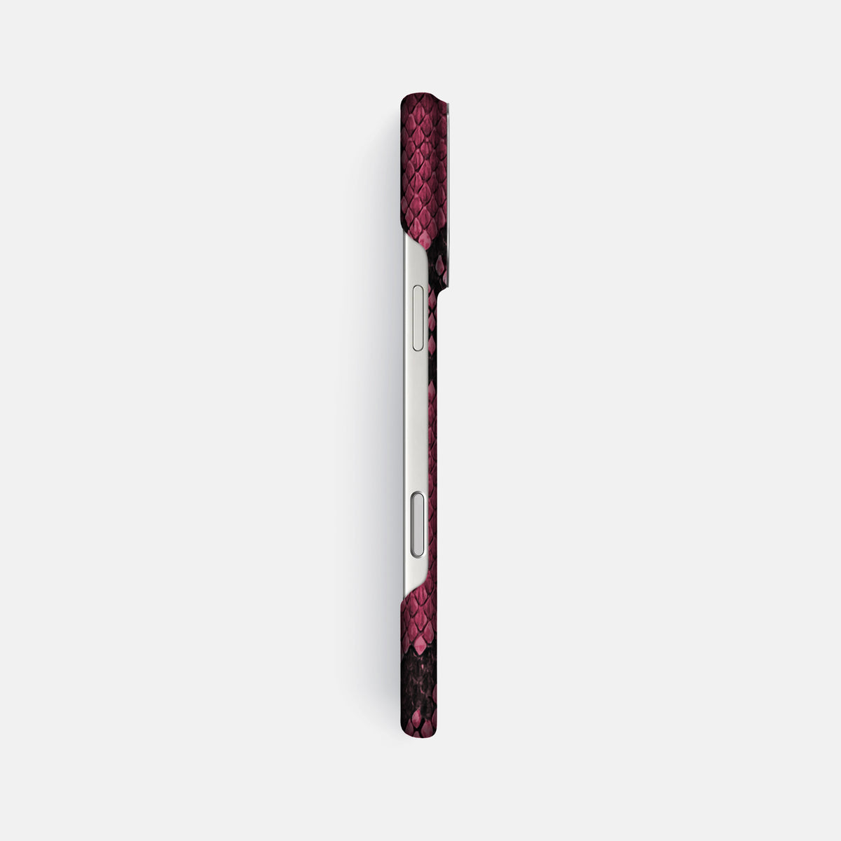 Classic Case For iPhone 17 Pro Max In Deluxe Python -3 | Burgundy-Steel