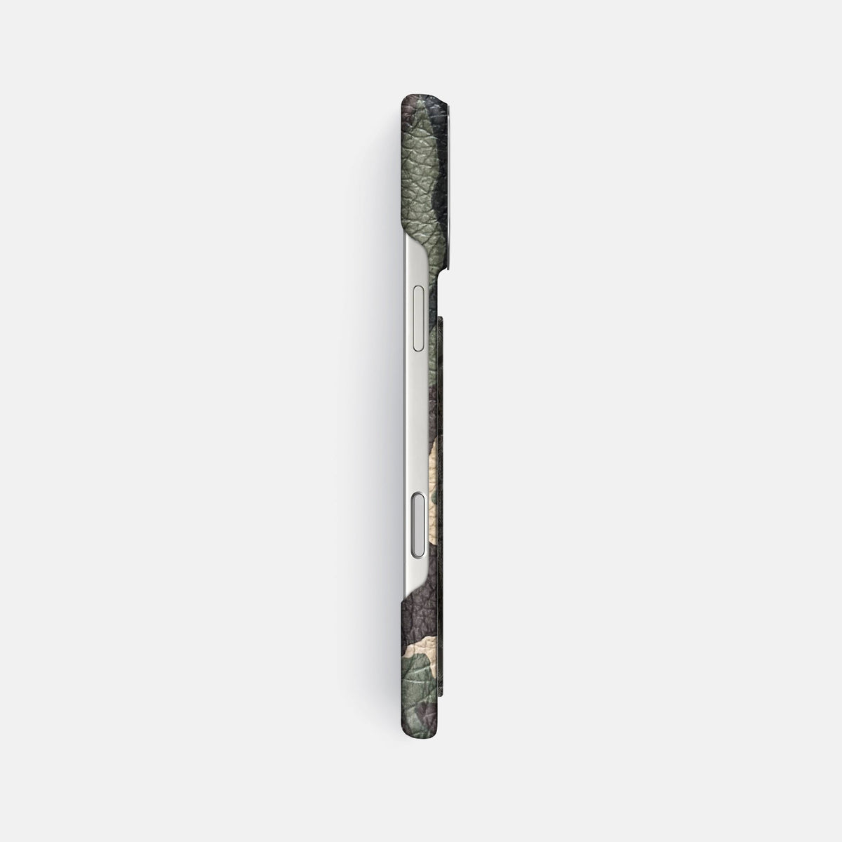 Classic Case With Carbon Dragon For iPhone 18 Pro Max In Calf -3 | Camouflage-Steel