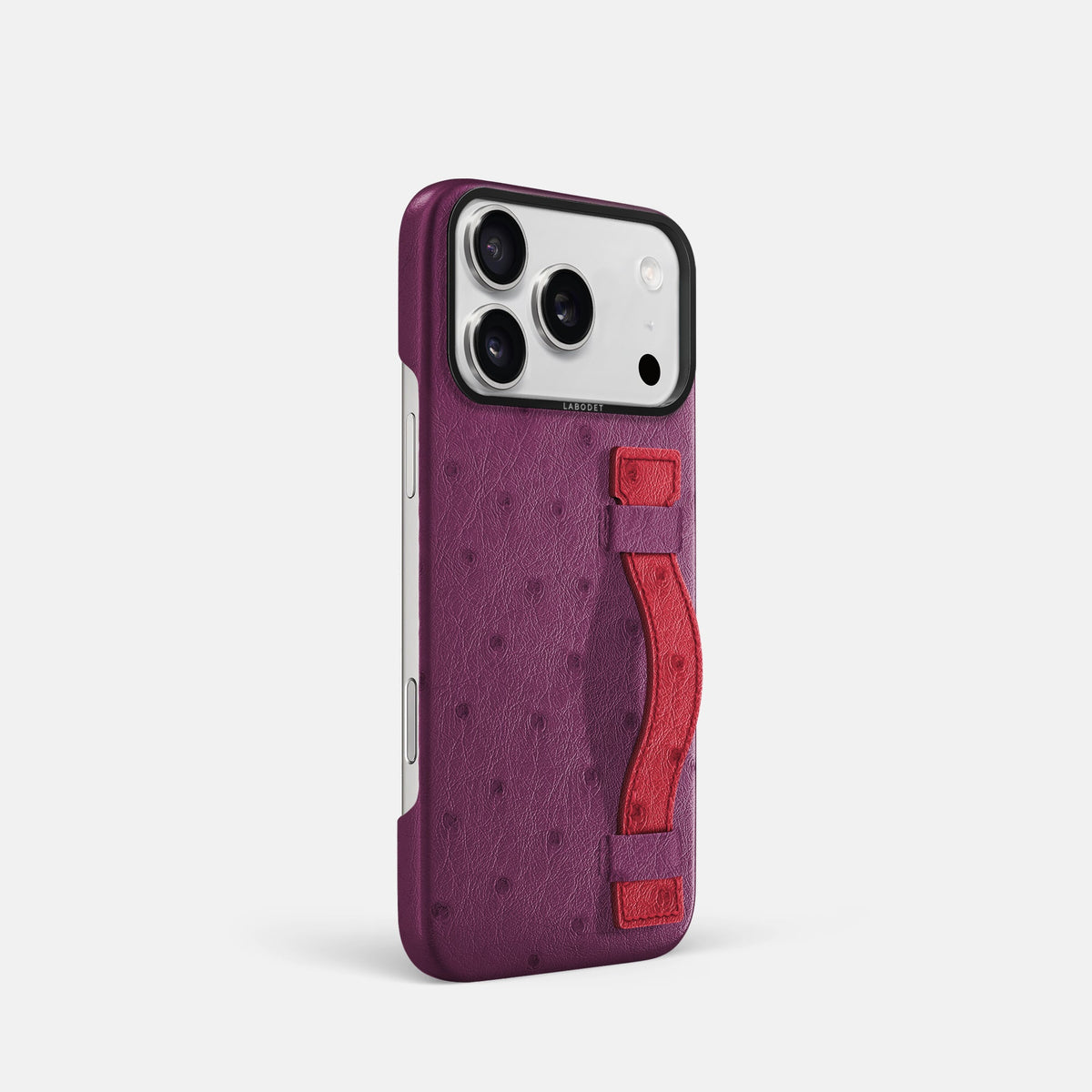 Handle Case Coloré For iPhone 18 Pro In Ostrich -2 | Purple-Black