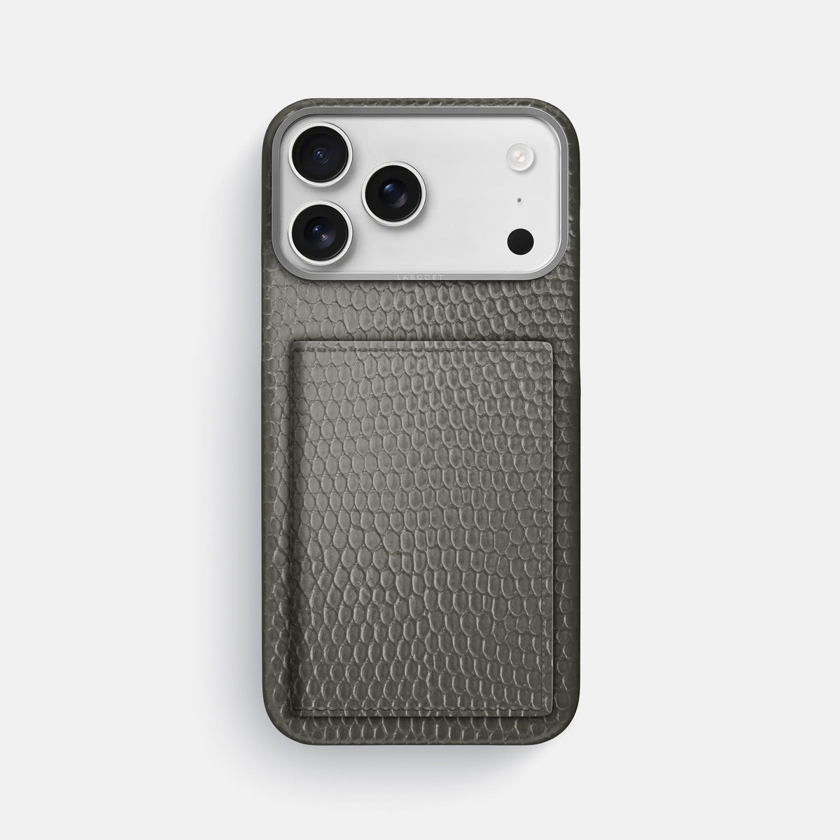 Bi-Fold Case For iPhone 18 Pro Max In Lizard -1 | Grey-Steel