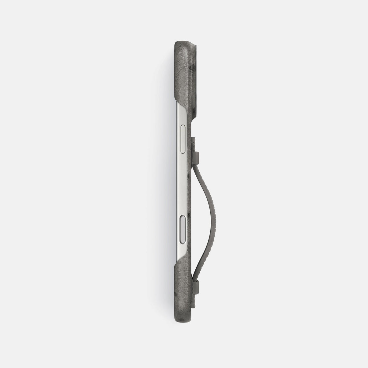 Center Handle For iPhone 18 Pro Max In Ostrich -2 | Grey-Steel