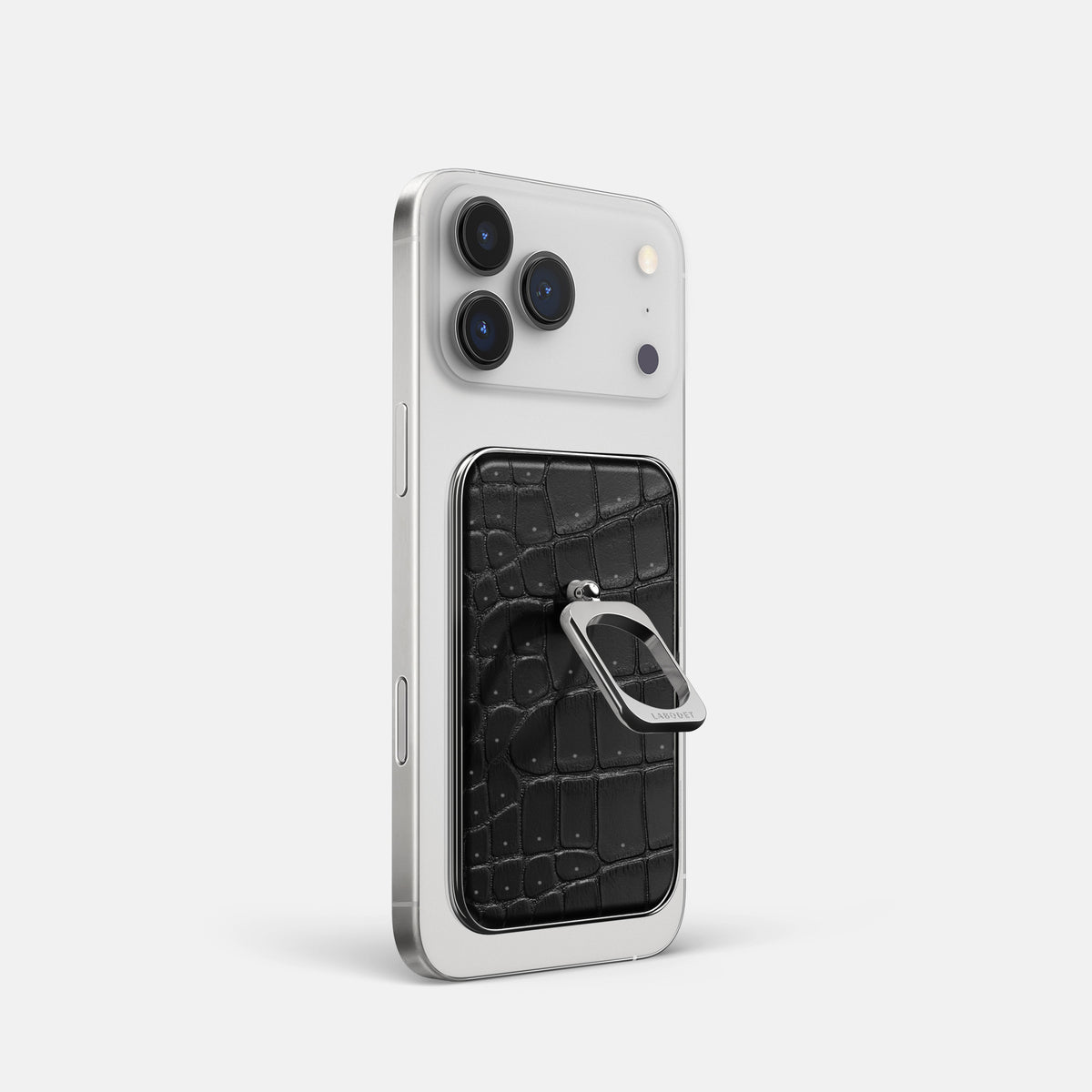 MagSafe Ring For iPhone 17 Pro In Porosus Crocodile -1 | Black-Steel