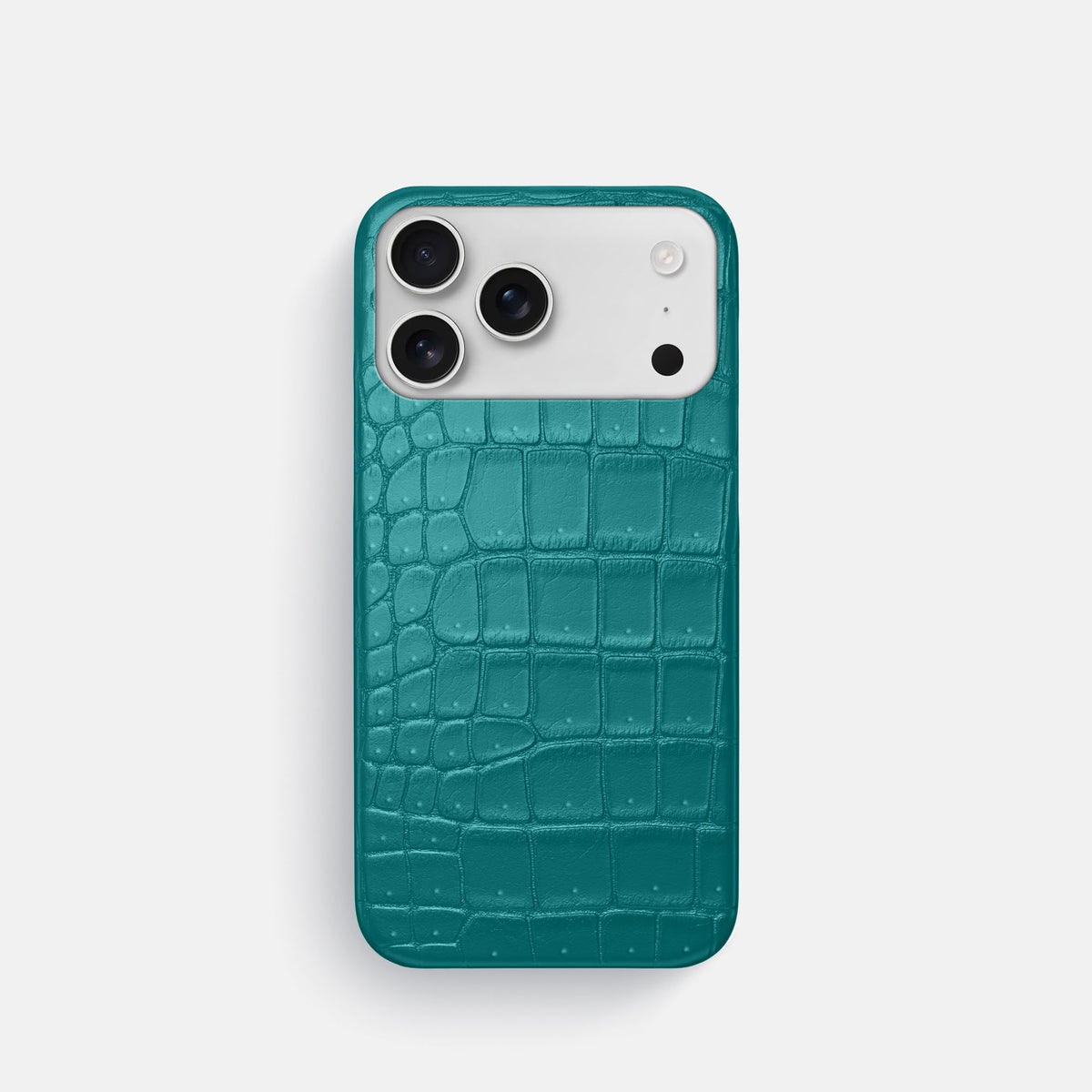 Slim Case For iPhone 18 Pro In Porosus Crocodile -1 | Celadon