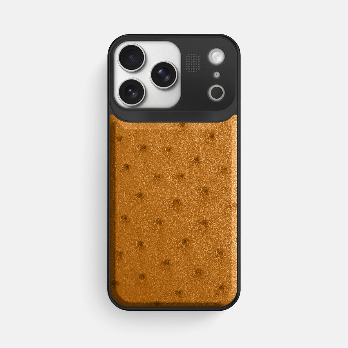 Metal Case For iPhone 17 Pro Max In Ostrich -1 | Chestnut-Black