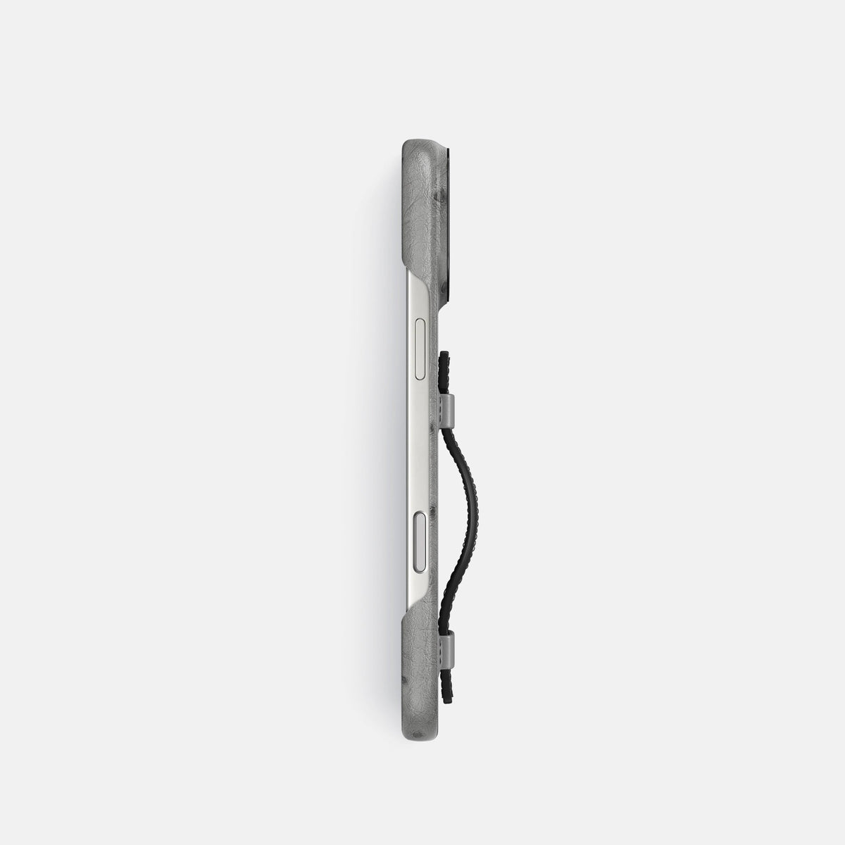 Handle Case Coloré For iPhone 18 Pro In Ostrich -3 | Silver-Black