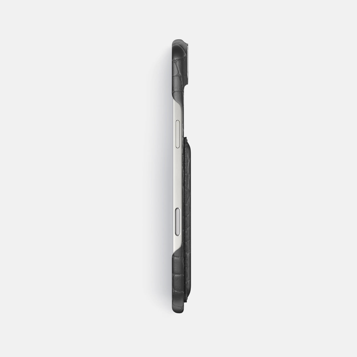 Double Card Case For iPhone 17 Air In Alligator -3 | Grey-Steel