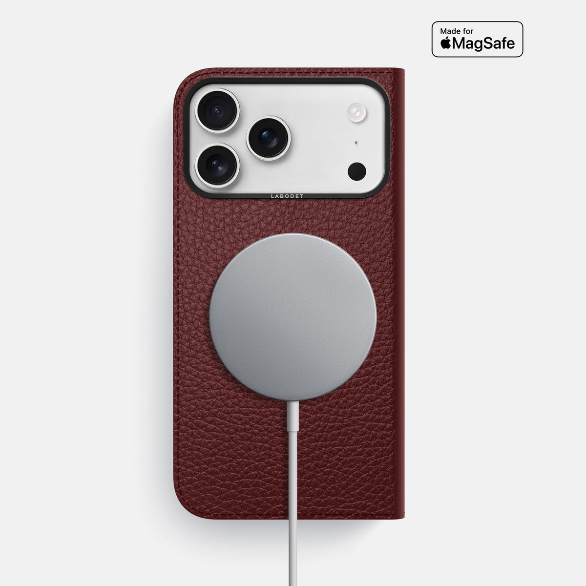 Folio Case For iPhone 17 Pro Max In Calf -3 | Bordeaux-Black