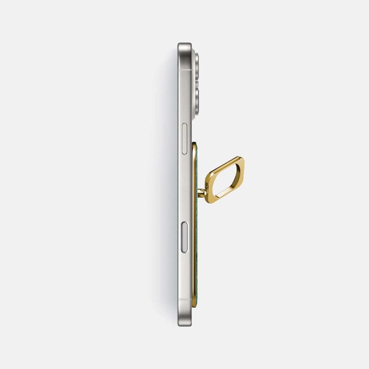 MagSafe Ring For iPhone 18 Pro Max In Ostrich -3 | Forest-Green-Gold
