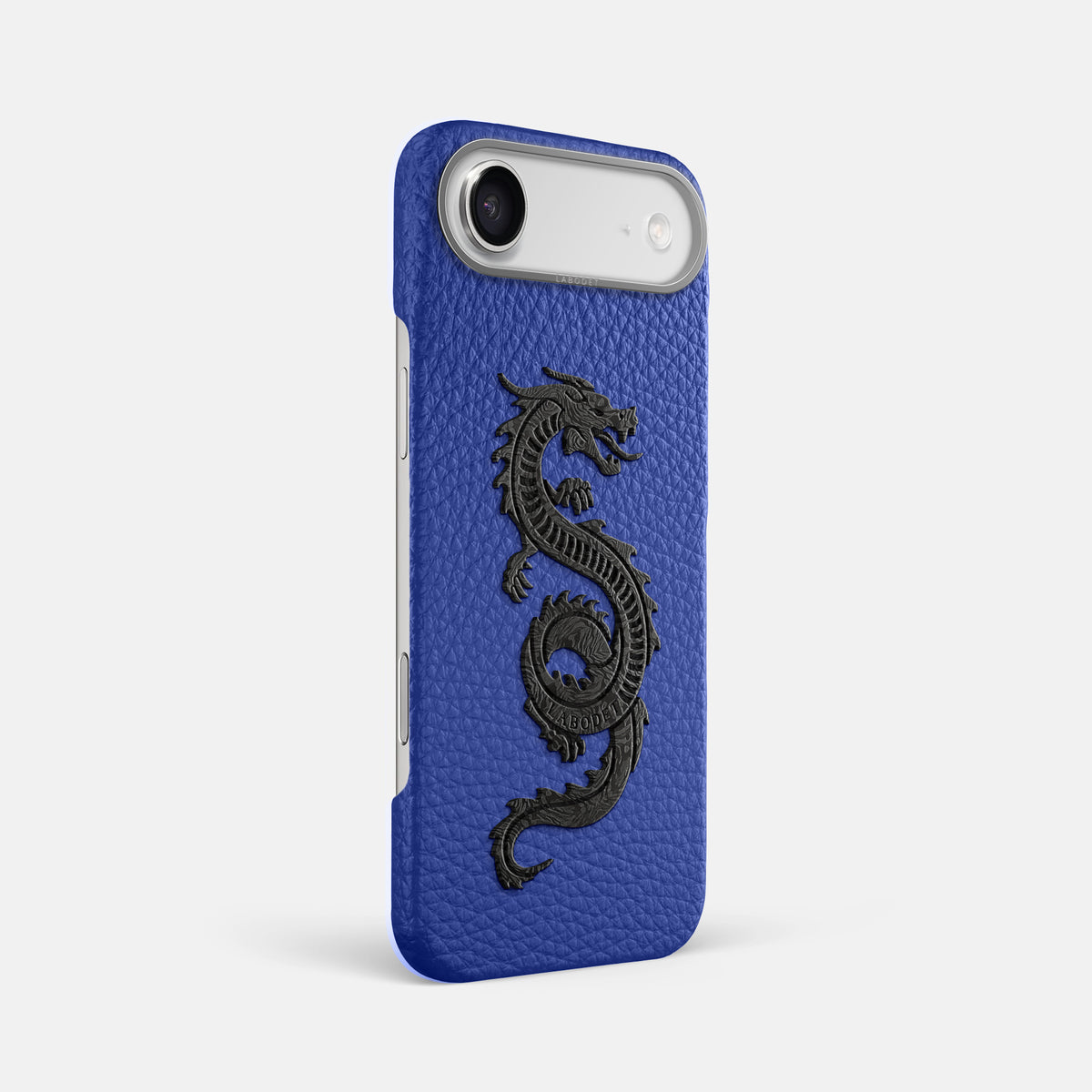Classic Case With Carbon Dragon For iPhone 17 Air In Calf -2 | Royal-Blue-Steel