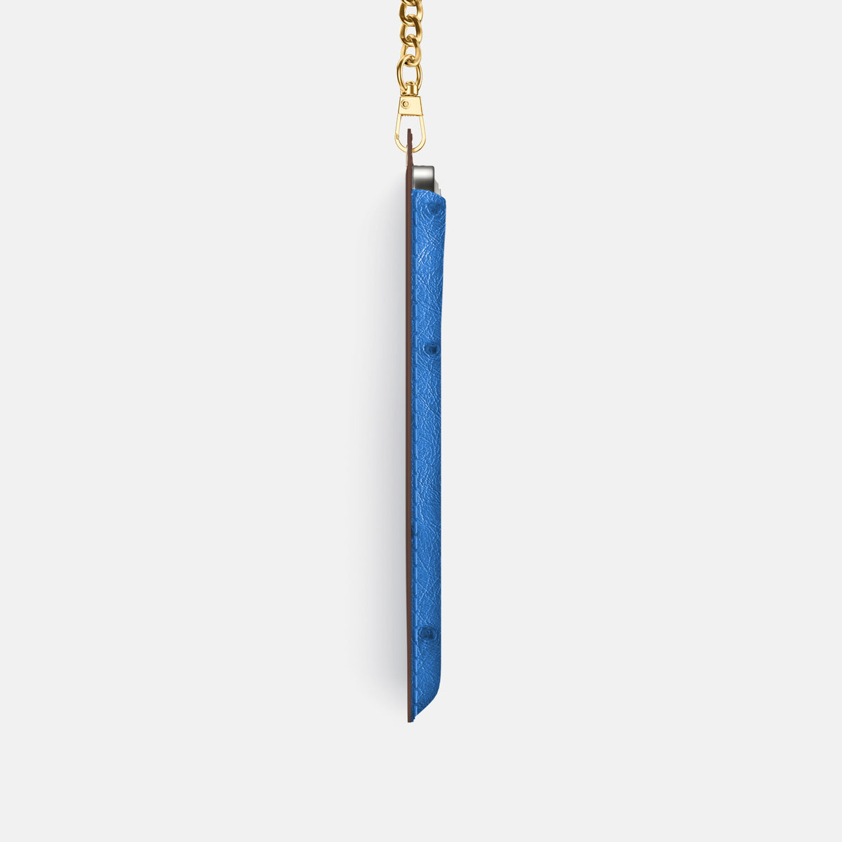 Crossbody Bag For iPhone 17 Pro In Ostrich -4 | Royal-Blue-Gold