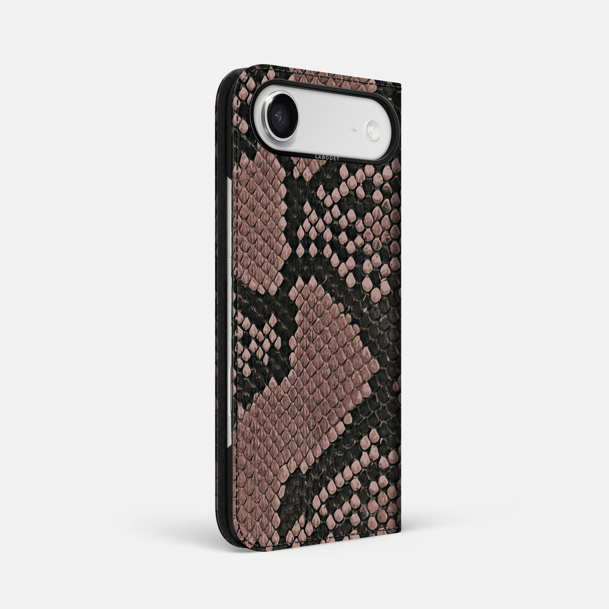 Folio Case For iPhone 17 Air In Deluxe Python -1 | Mahogany-Brown-Black