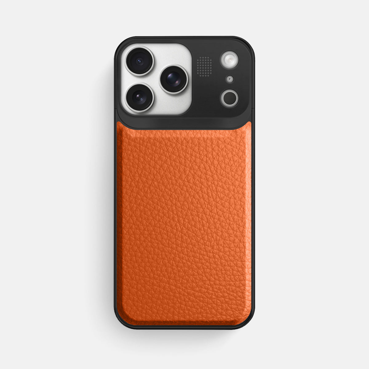 Metal Case For iPhone 17 Pro Max In Calf -1 | Orange-Black