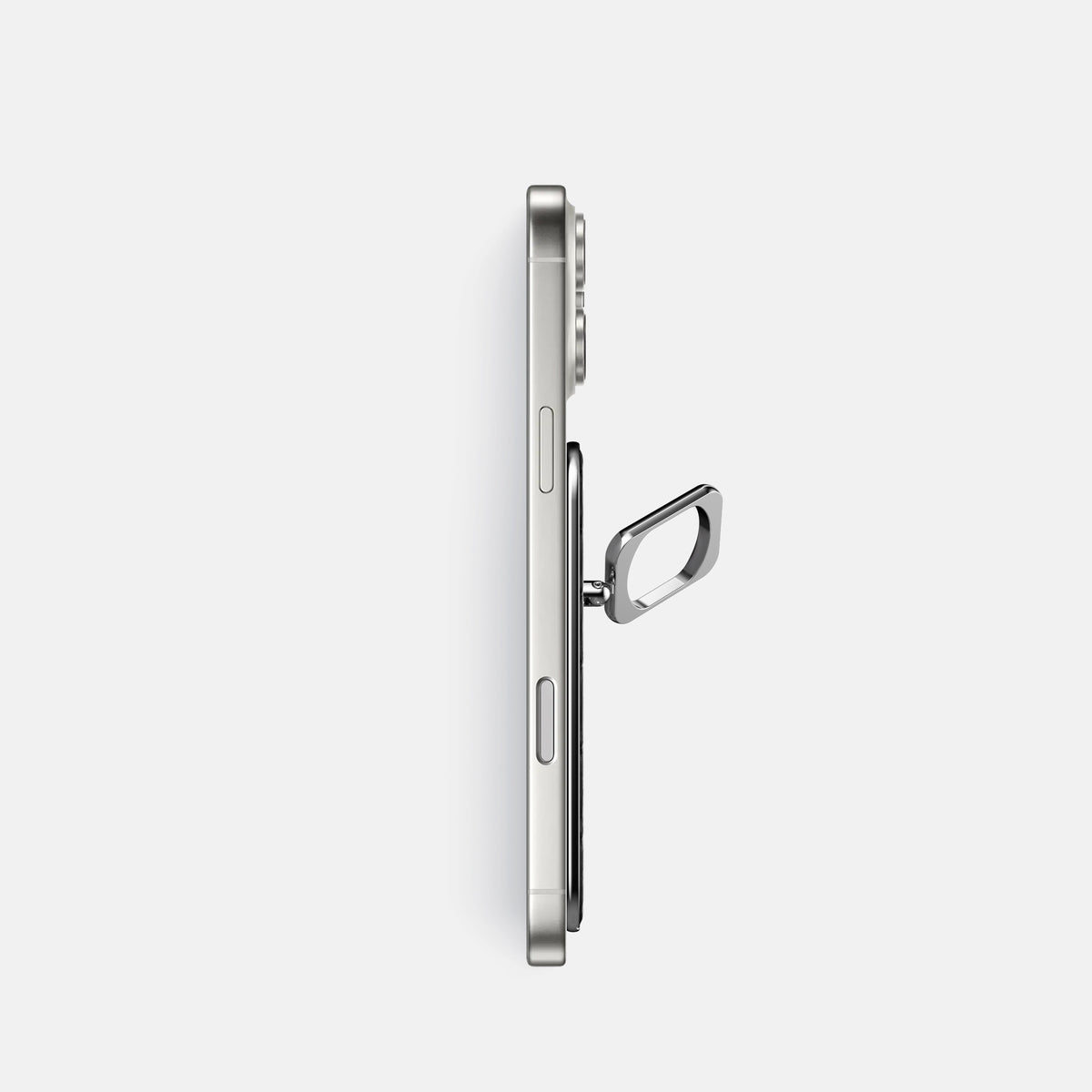 MagSafe Ring For iPhone 17 Pro In Porosus Crocodile -3 | Black-Steel