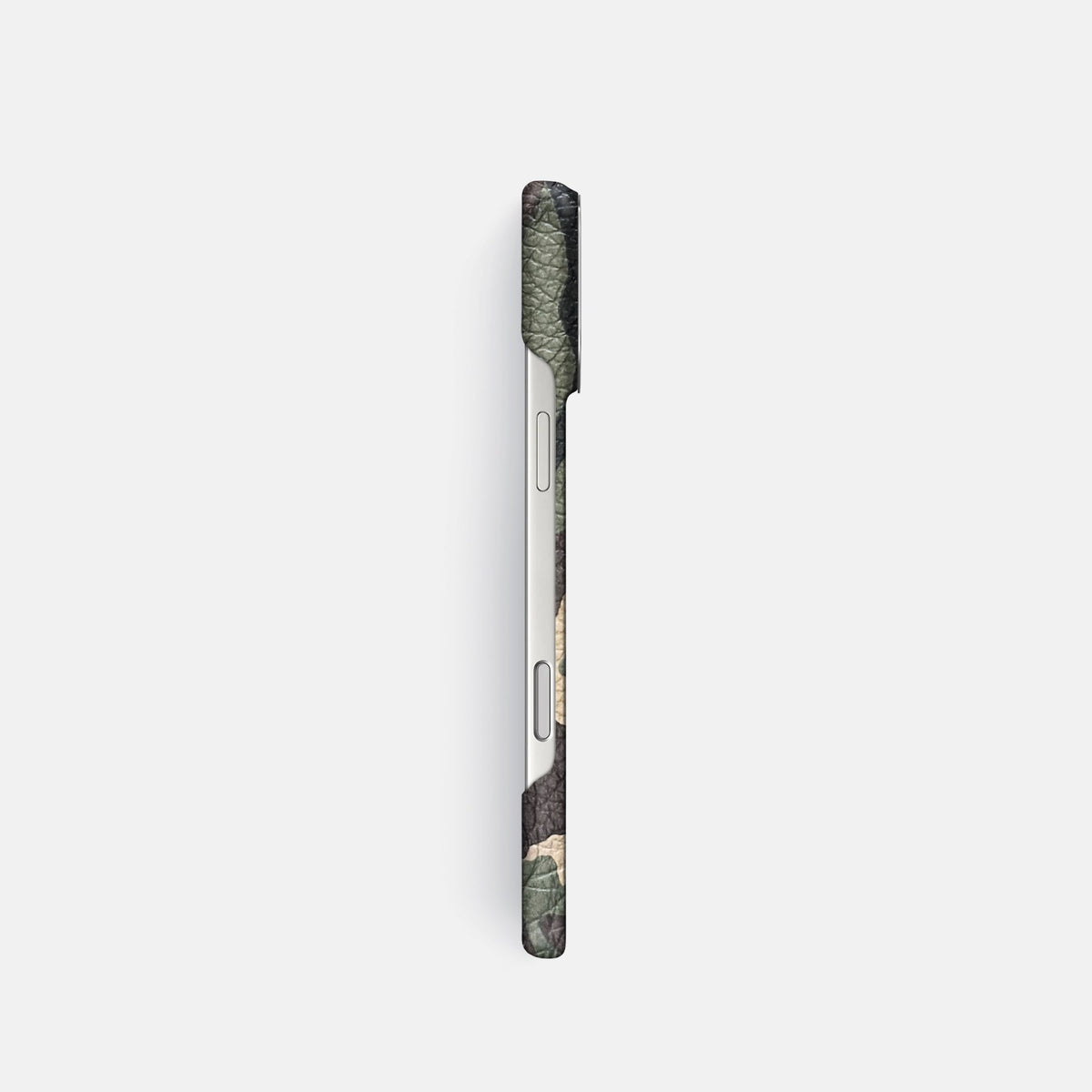 Classic Case For iPhone 18 Pro In Calf -3 | Camouflage-Steel