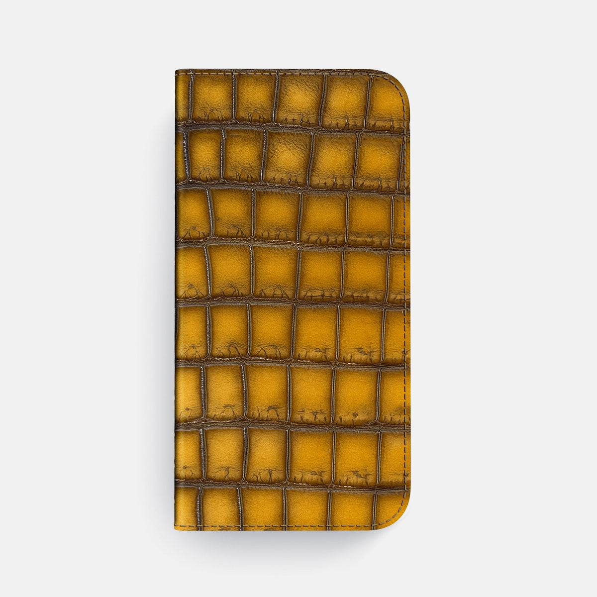 Folio Case with Card For iPhone 18 Pro Max In Patina Alligator -4 | Sydney-Black