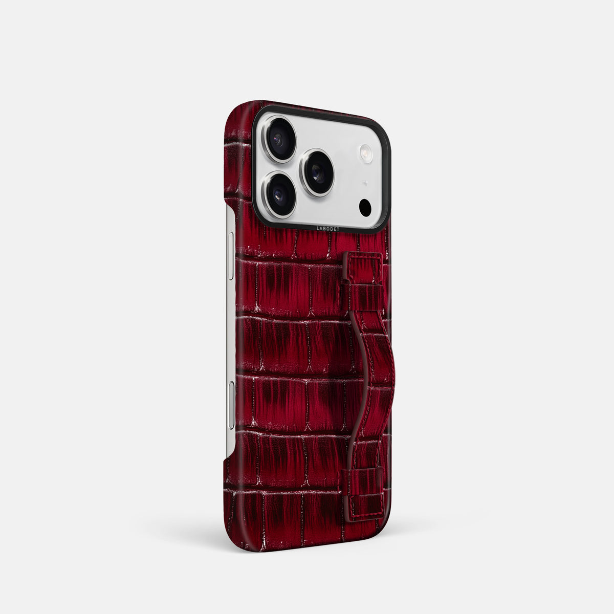 Handle Case For iPhone 17 Pro In Patina Alligator -2 | Havana-Burgundy-Black