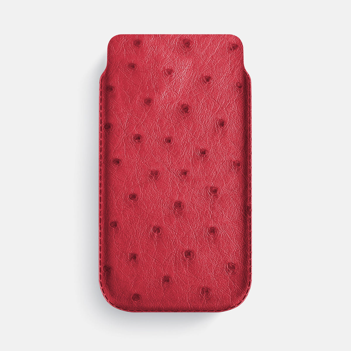 Pouch Case For iPhone 18 Pro Max In Ostrich -1 | Red
