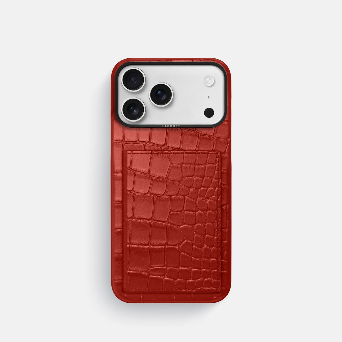 Bi-Fold Case For iPhone 18 Pro In Alligator -1 | Red-Black