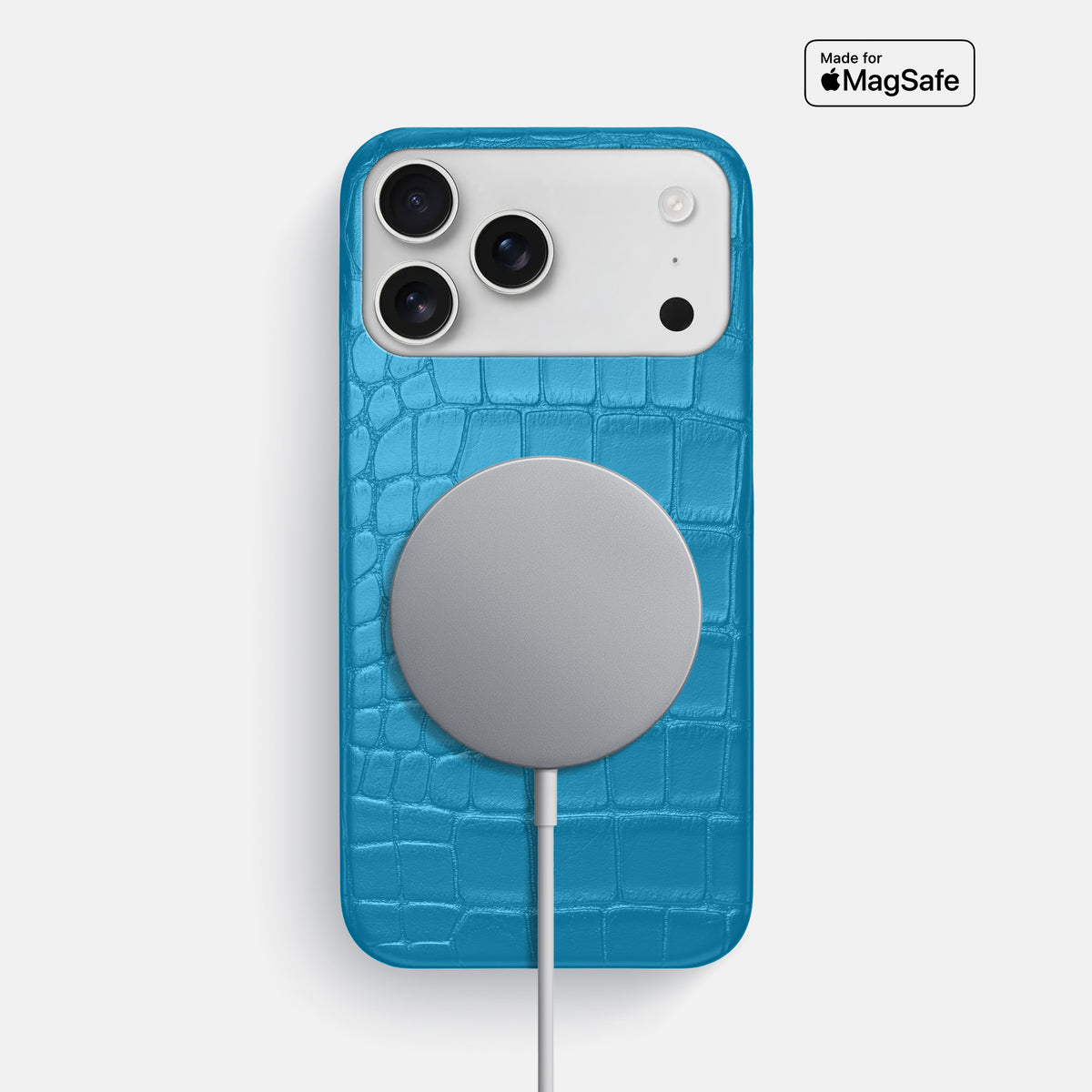 Slim Case For iPhone 17 Pro Max In Alligator -5 | Curaçao-Blue