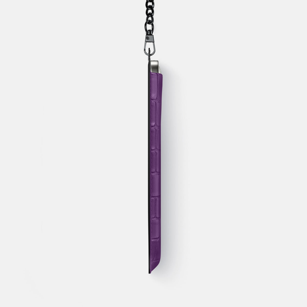 Crossbody Bag For iPhone 18 Pro Max In Alligator -4 | Purple-Black