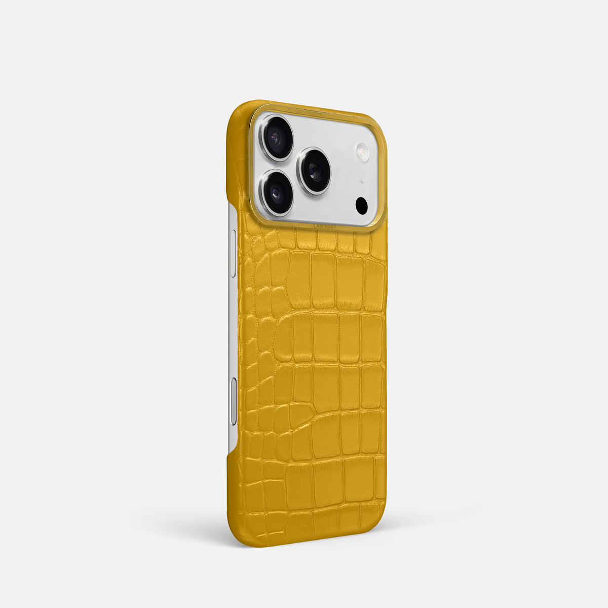 Classic Case For iPhone 17 Pro In Alligator -2 | Yellow-Gold