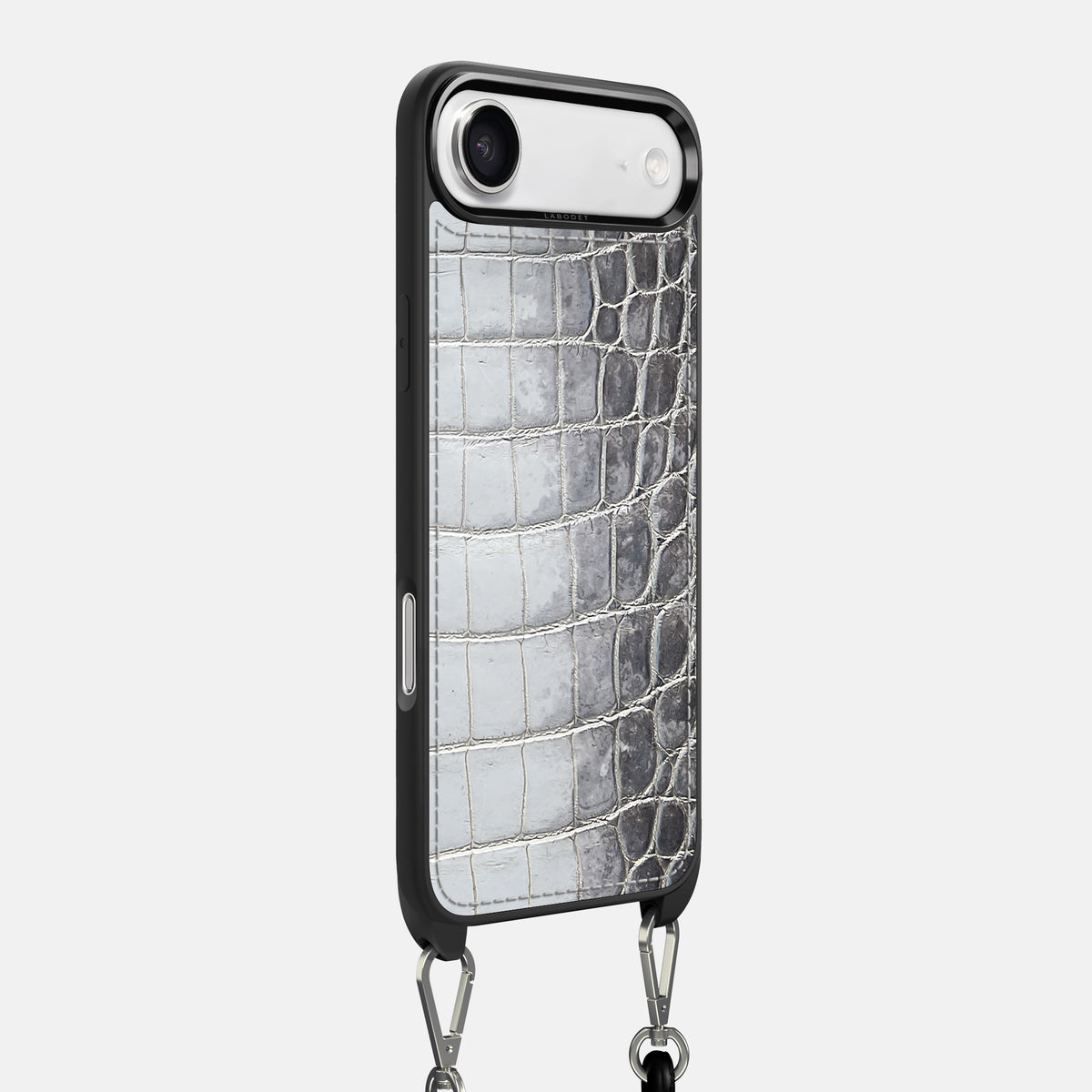 Crossbody Sport Case For iPhone 17 Air In Himalayan Crocodile -2 | Silver