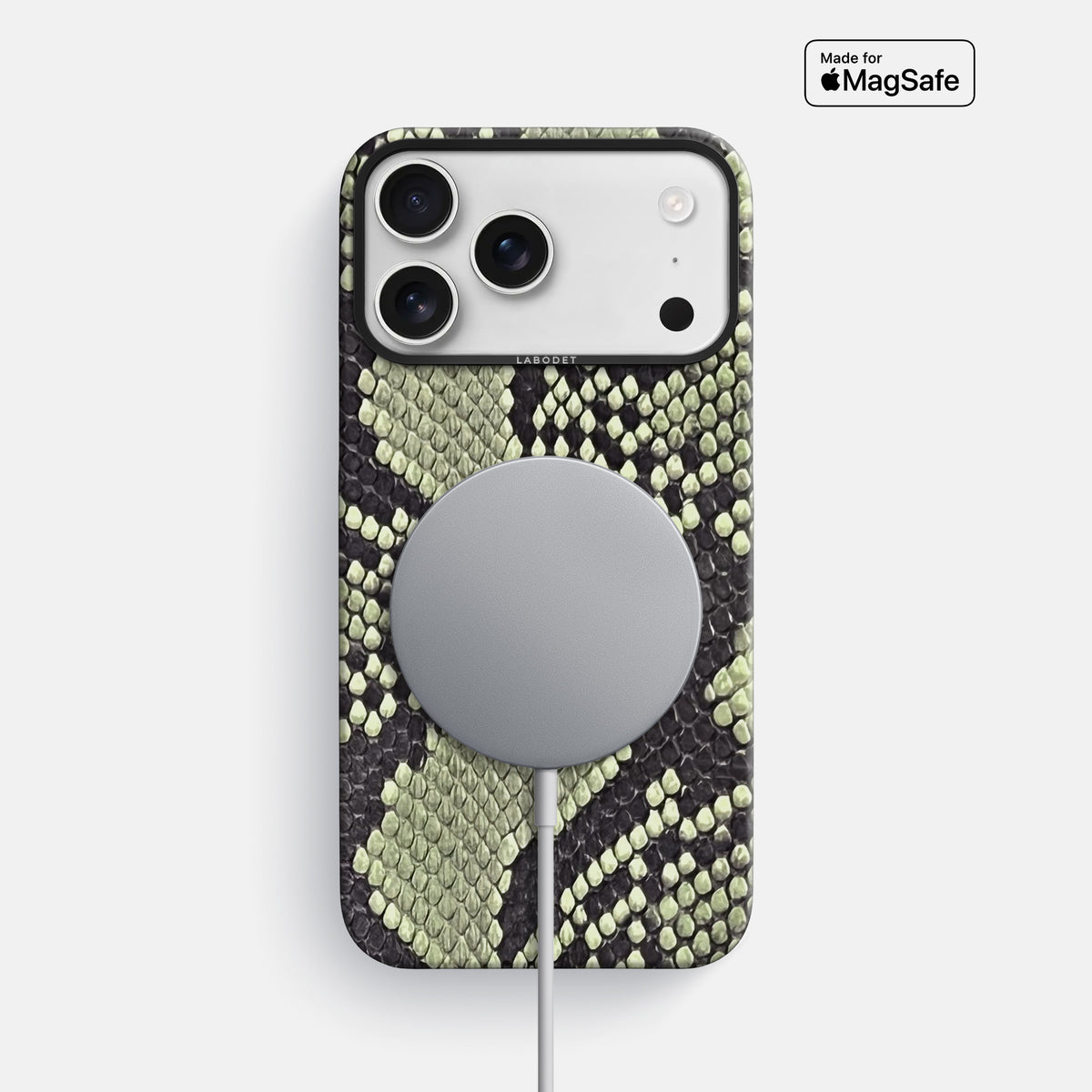 Classic Case For iPhone 17 Pro Max In Deluxe Python -5 | Army-Green-Black