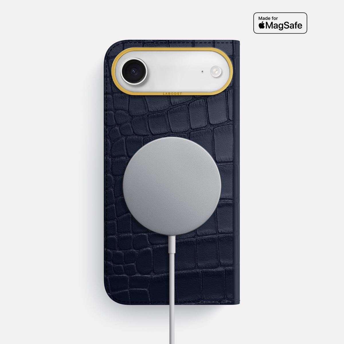Folio Case For iPhone 17 Air In Alligator -3 | Navy-Blue-Gold