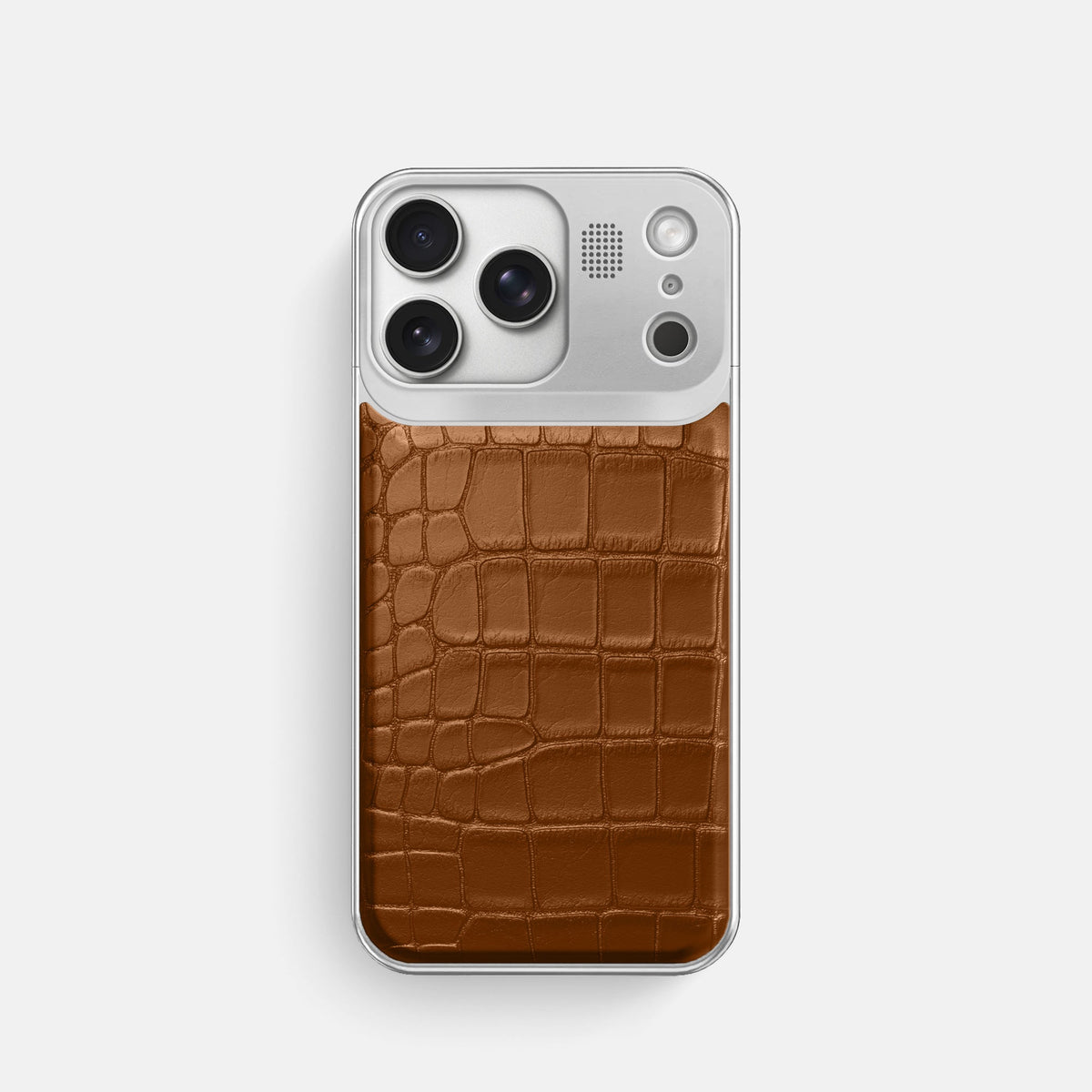 Metal Case For iPhone 18 Pro In Alligator -1 | Honey-Steel