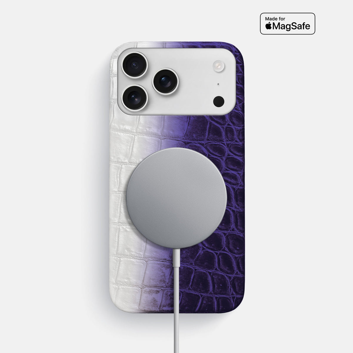 Slim Case For iPhone 18 Pro Max In Himalayan Crocodile -4 | Purple