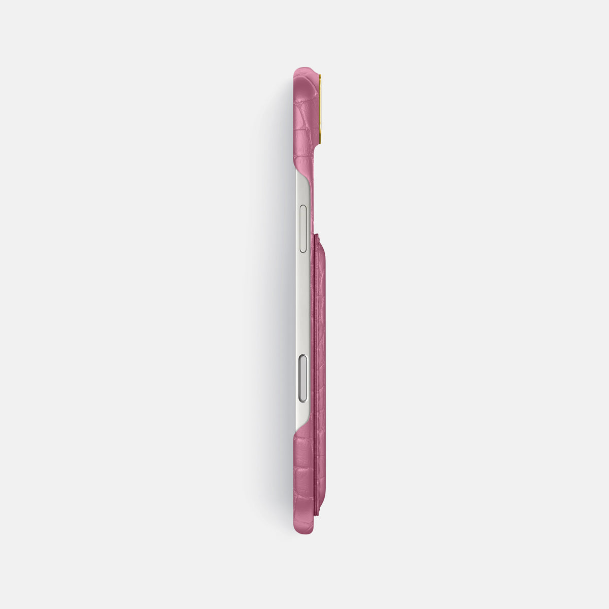 Double Card Case For iPhone 17 Air In Alligator -3 | Pink-Lagoon-Gold