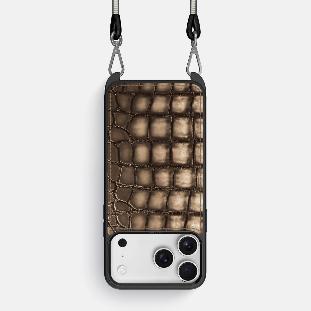 Crossbody Sport Case For iPhone 17 Pro In Patina Alligator -1 | Etoupe