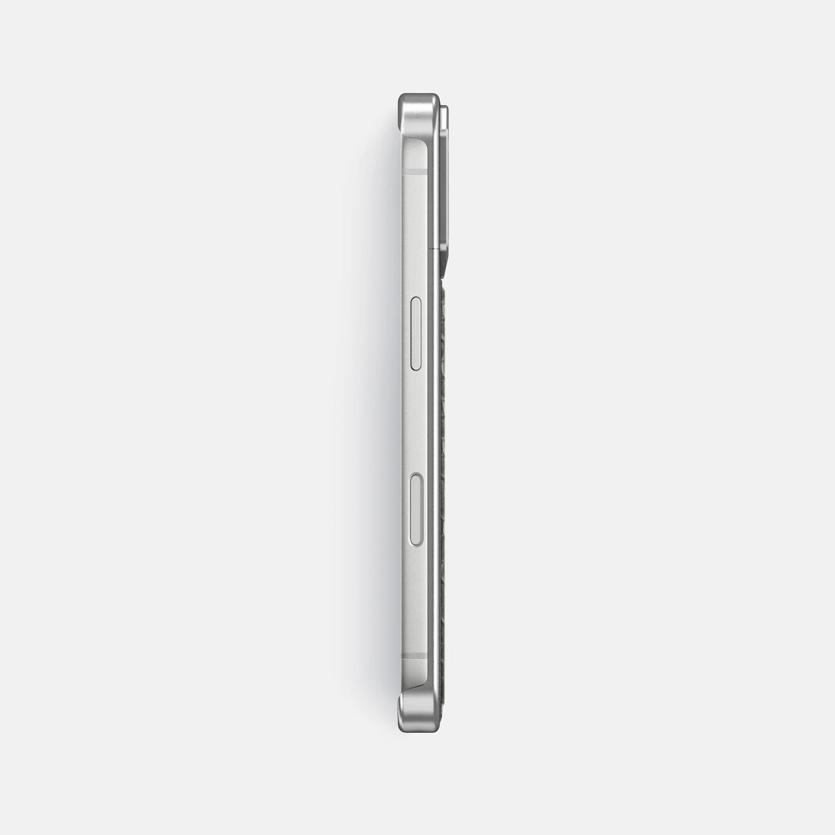 Metal Case For iPhone 17 Pro Max In Lizard -3 | Grey-Steel