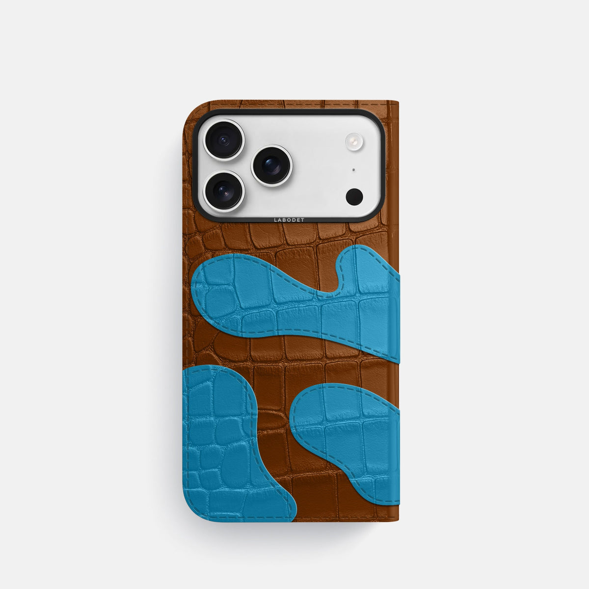 Camouflage Folio For iPhone 18 Pro In Alligator -3 | Honey-Black