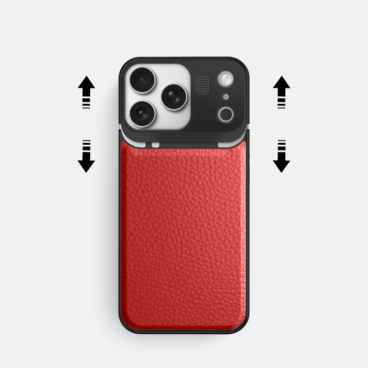 Metal Case For iPhone 17 Pro In Calf -2 | Red-Black