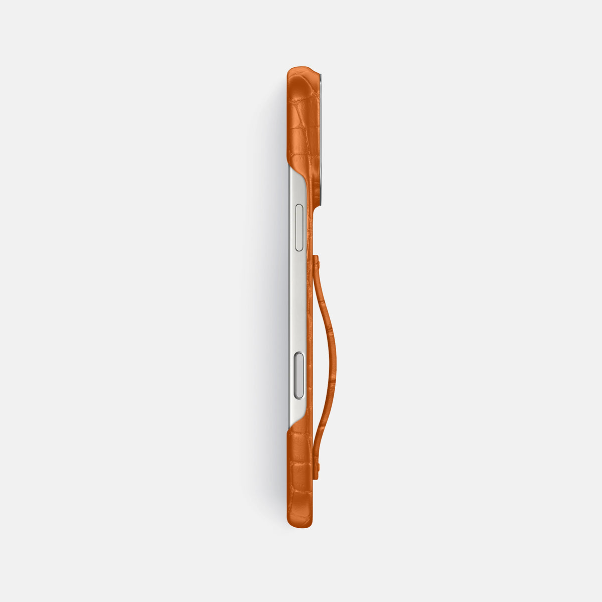Finger Case For iPhone 17 Pro Max In Alligator -3 | Orange-Steel