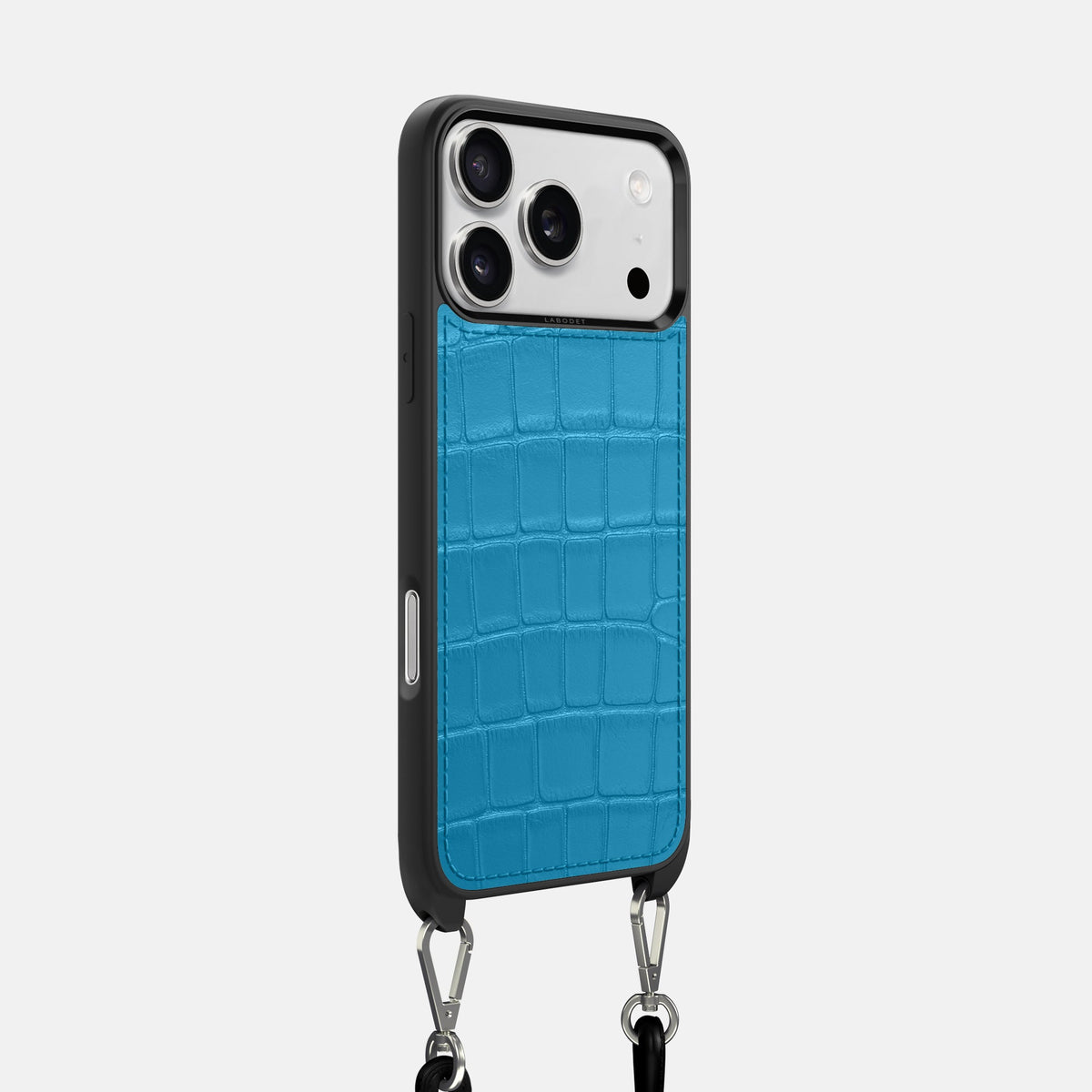 Crossbody Sport Case For iPhone 18 Pro In Alligator -2 | Curaçao-Blue