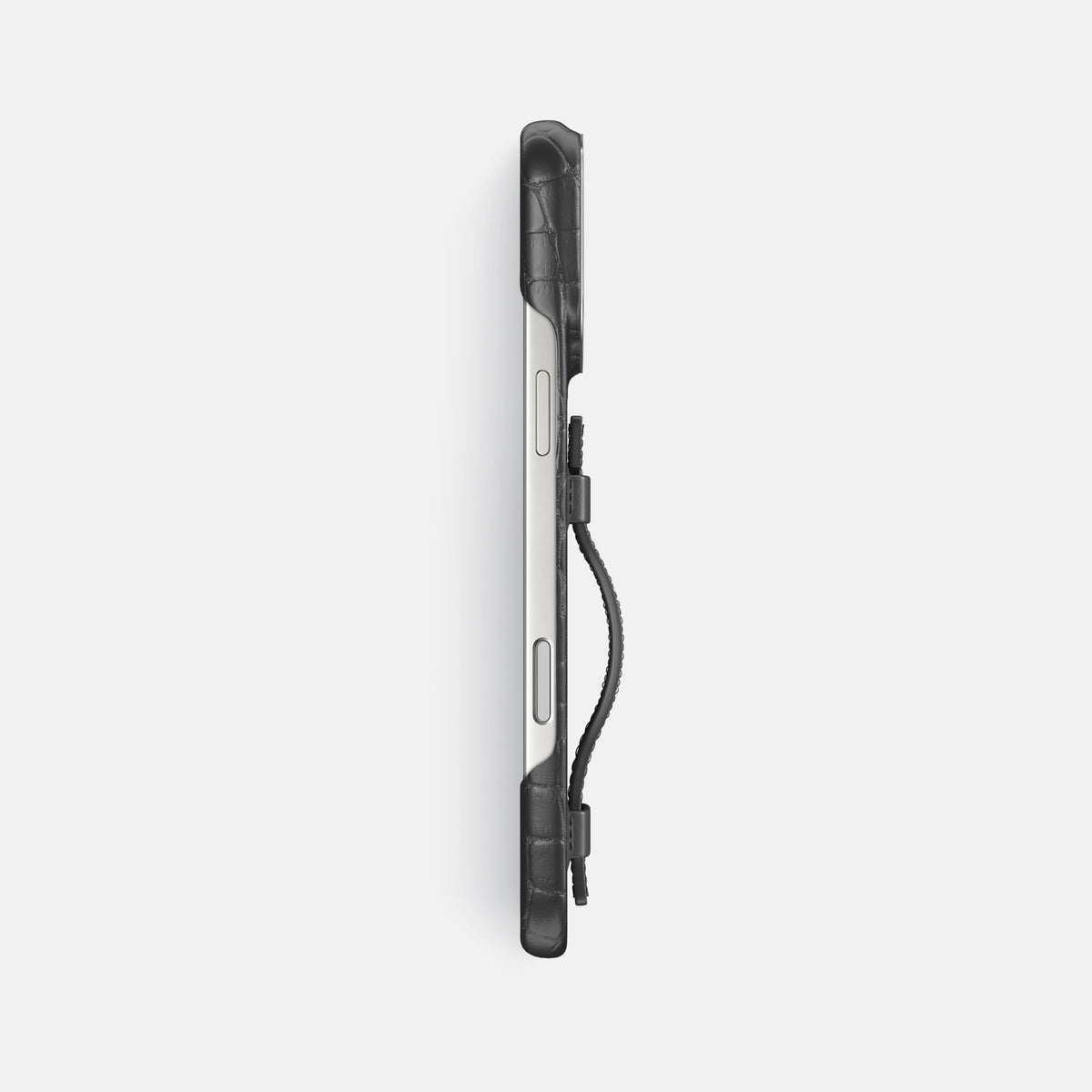 Handle Case For iPhone 17 Pro Max In Alligator -3 | Grey-Steel