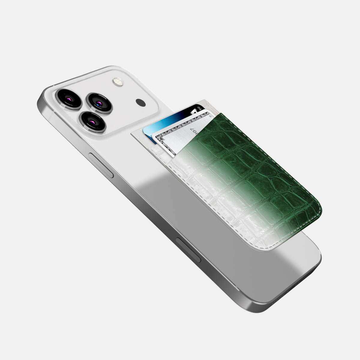 MagSafe Wallet For iPhone 17 Pro Max In Himalayan Crocodile -4 | Green