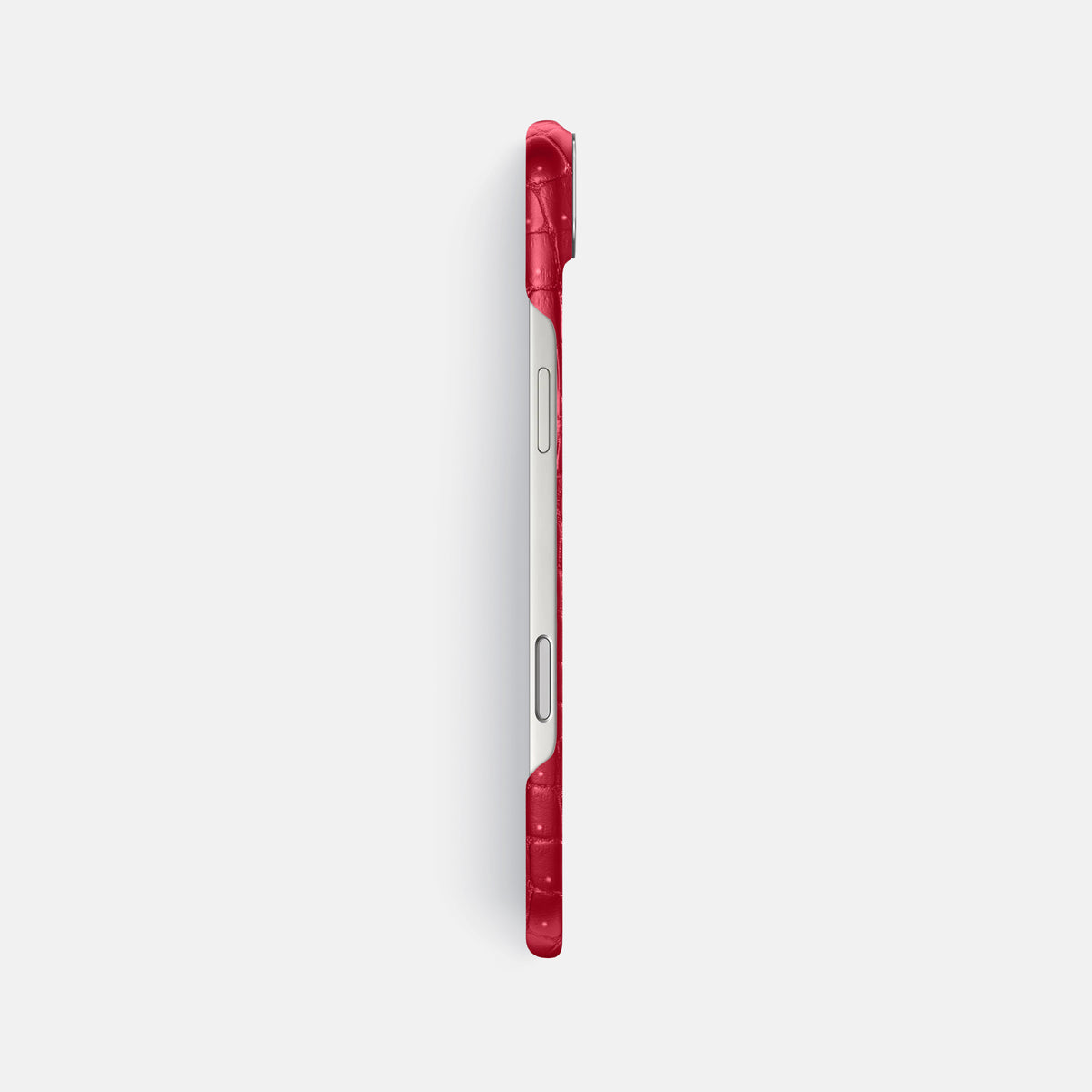Classic Case For iPhone 17 Air In Porosus Crocodile -3 | Burgundy-Steel