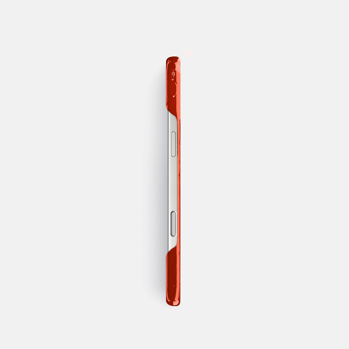 Slim Case For iPhone 18 Pro In Shiny Alligator -3 | Orange