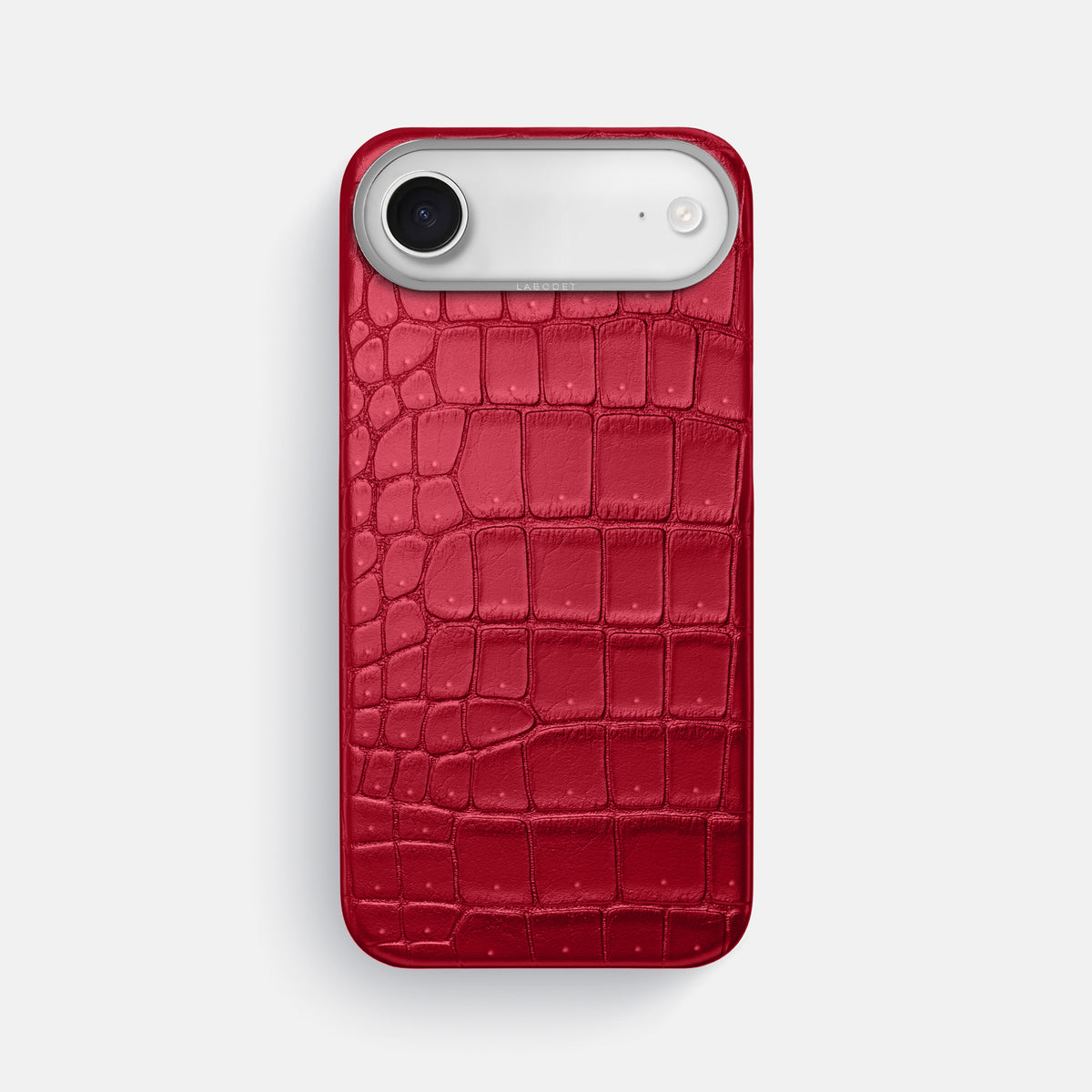 Classic Case For iPhone 17 Air In Porosus Crocodile -1 | Burgundy-Steel