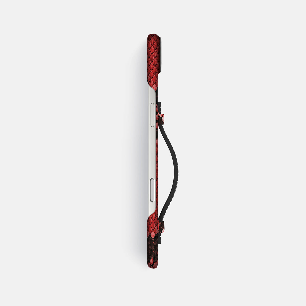 Center Handle For iPhone 17 Air In Deluxe Python -2 | Red-Steel