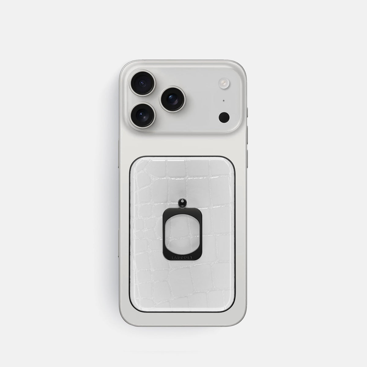 MagSafe Ring For iPhone 18 Pro In Shiny Alligator -2 | White-Black