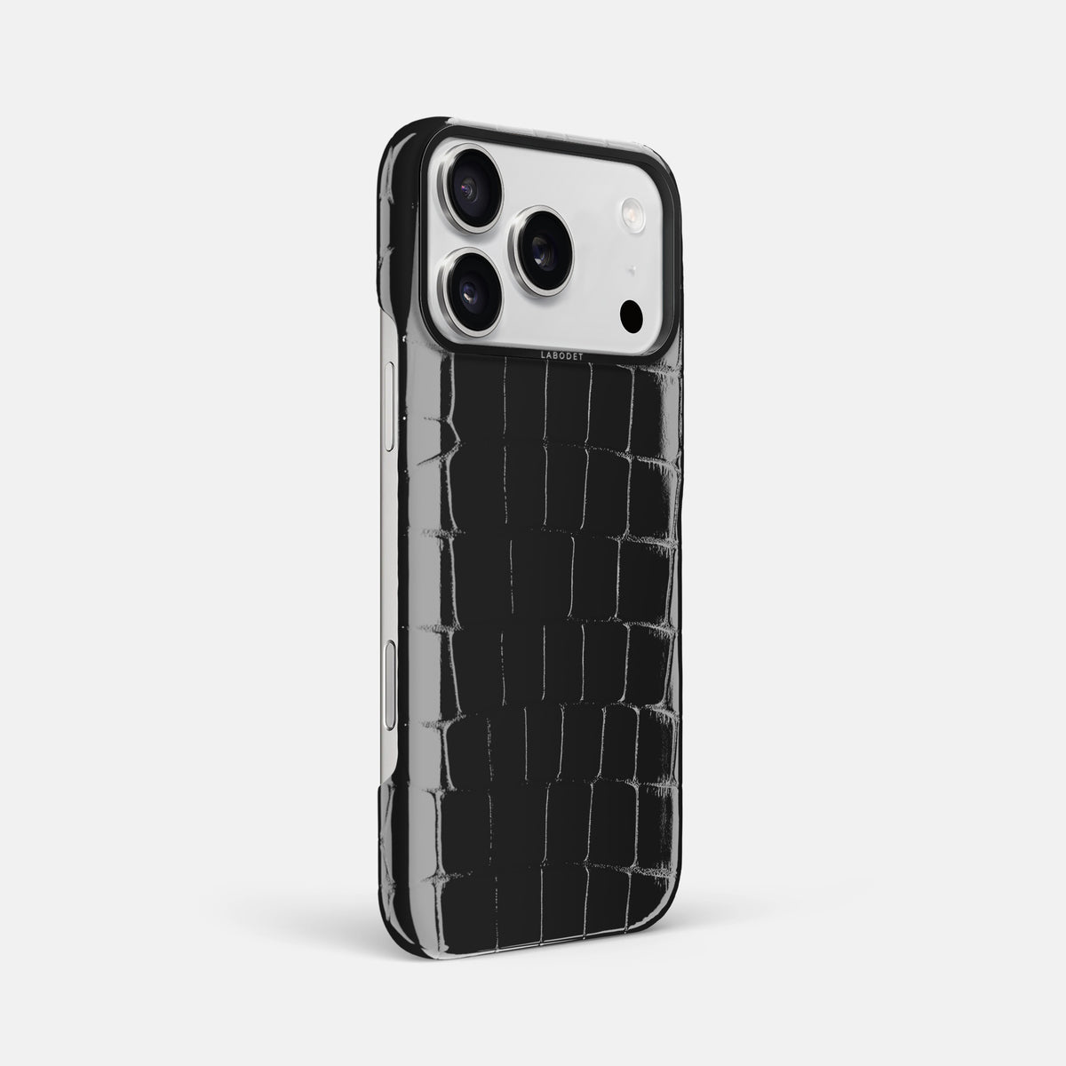 Classic Case For iPhone 17 Pro Max In Shiny Alligator -2 | Black-Black